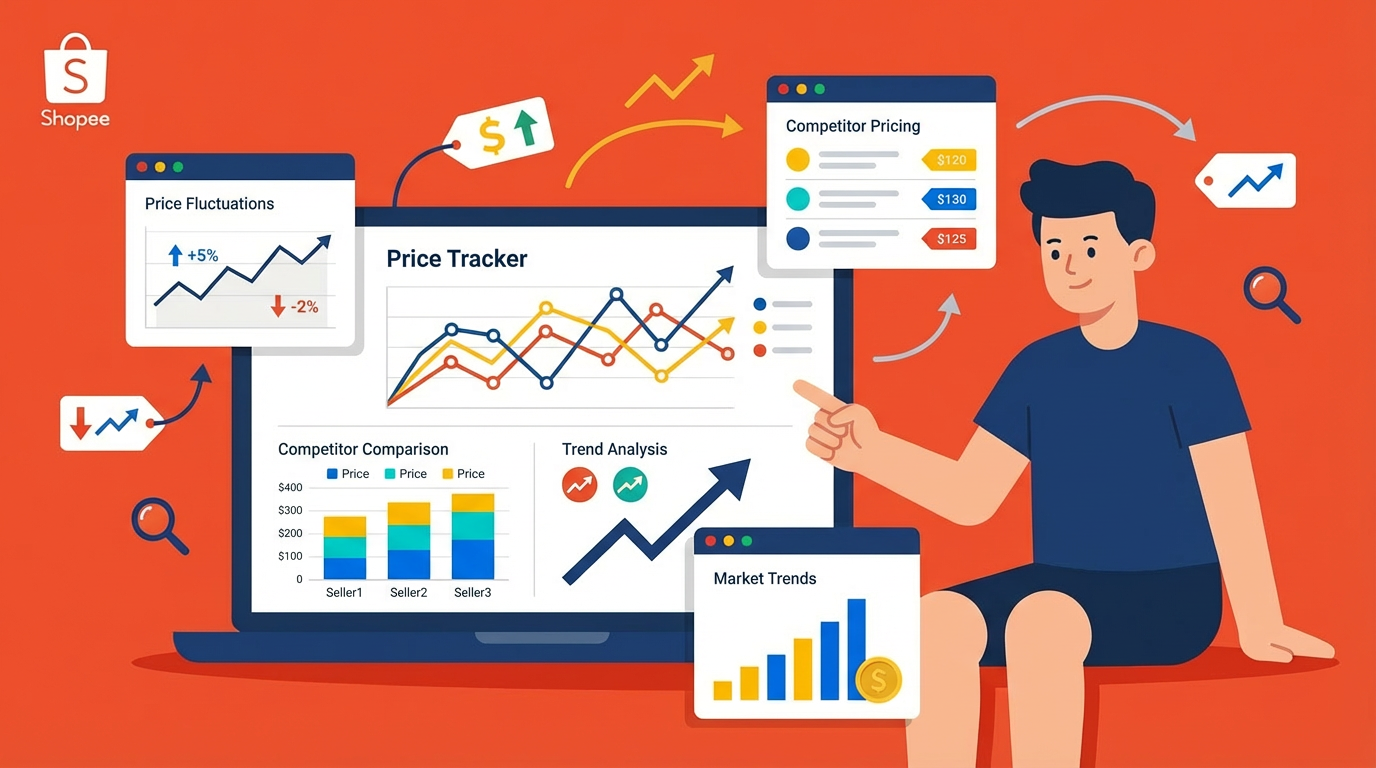 Exemplo de análise de preços de concorrentes na Shopee