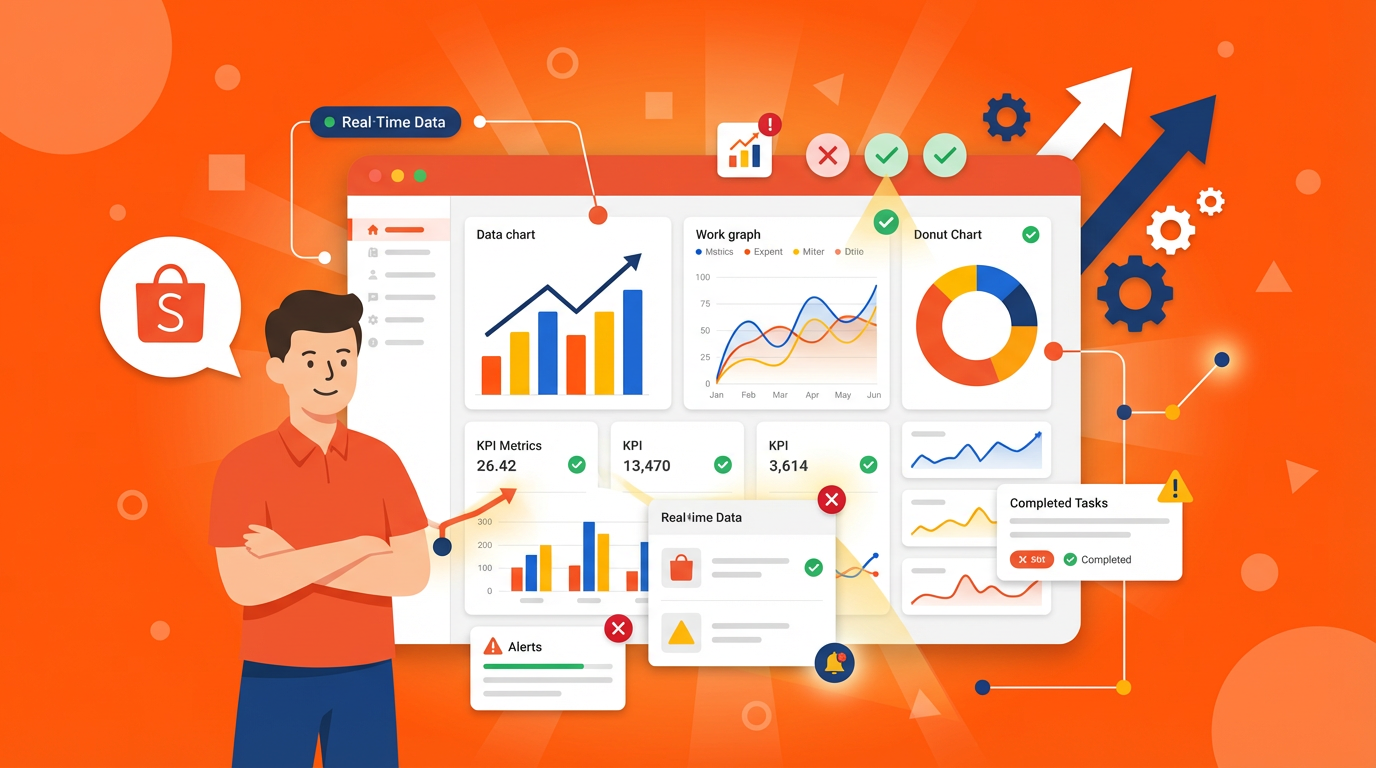 Dashboard do Mercado Shopee mostrando análise de preços