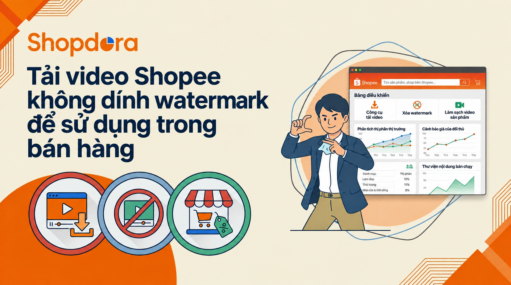 Tải video Shopee không watermark (Miễn phí, không cần app)