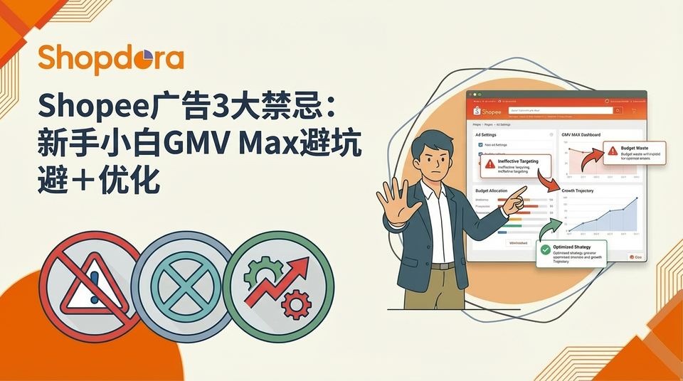 Shopee广告3大禁忌：新手小白GMV Max避坑+优化
