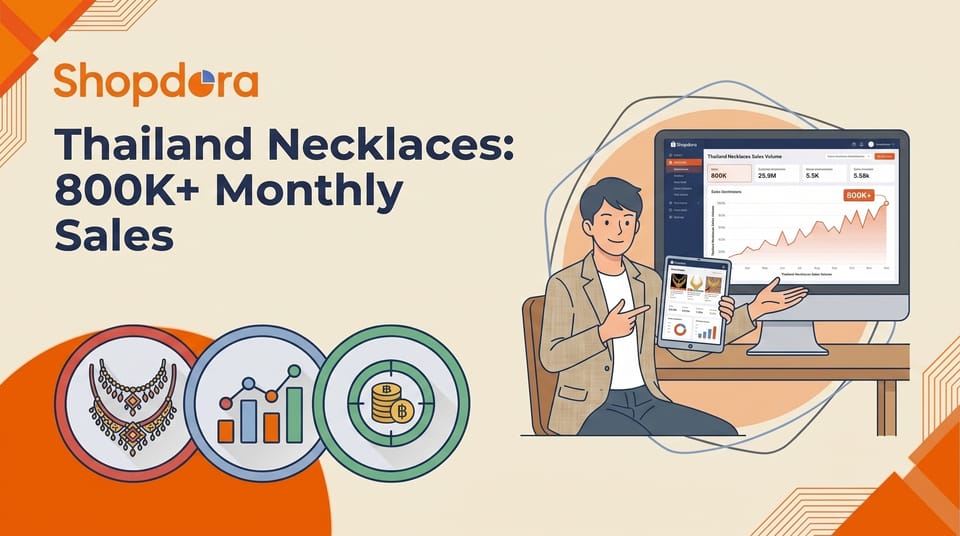 Shopee Analysis: Thailand's Necklace Category Tops 800K Monthly Sales, So Why Are the Best-Sellers All Local?