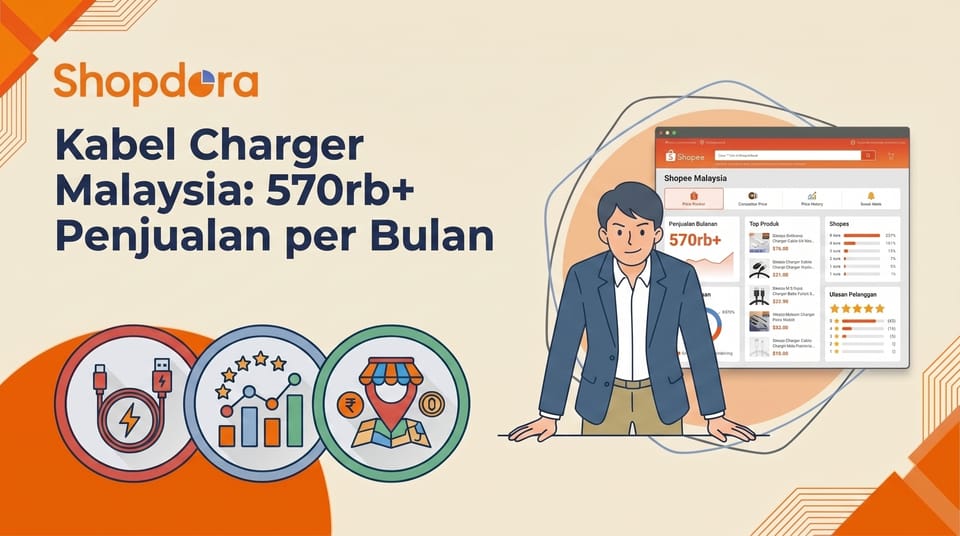 Cara Jadi Reseller Shopee di Kategori Kabel Charger Malaysia: Tembus 570 Ribu Penjualan, Tapi Volumenya Sudah Ada yang Pegang