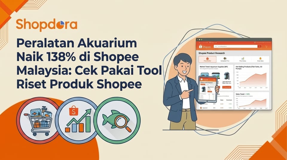 Peralatan Akuarium Naik 138% di Shopee Malaysia: Cek Pakai Tool Riset Produk Shopee