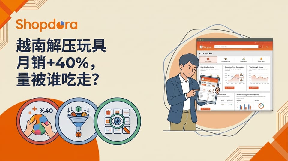 越南解压玩具月销涨 40%，品牌集中度只有 1.39%，这波量到底被谁吃了