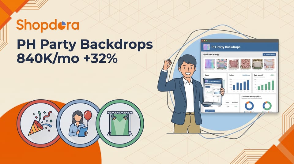 Shopee Trending Search Alert: Philippines Party Backdrops Hit 840K Monthly Sales, Up 32%, So How Do Sellers Get In?