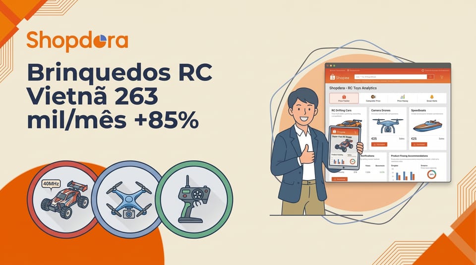 Como Vender Brinquedos de Controle Remoto na Shopee Vietnã: 263 mil+ Vendas em 30 Dias, Alta de 85%